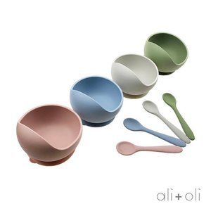 Ali + Oli// Silicone Suction Bowl & Spoon Set